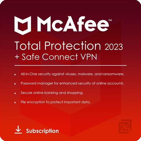 McAfee Total Protection w/ Safe Connect VPN .